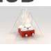Биокамин настольный Lux Fire ВУЛКАН М красный