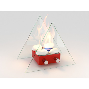 Биокамин настольный Lux Fire ВУЛКАН М красный