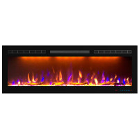Линейный электроочаг Crystal 50 RF с разноцветным пламенем