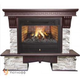 Каминокомплект Роклэнд 3Д Новара (портал RealFlame Rockland + очаг 3D Novara 26)