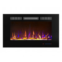 Линейный электроочаг Crystal 36 RF с разноцветным пламенем